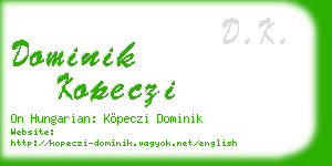 dominik kopeczi business card